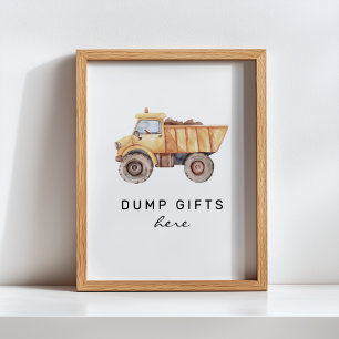 Dump Geschenke hier Minimale Konstruktion Geburtst Poster