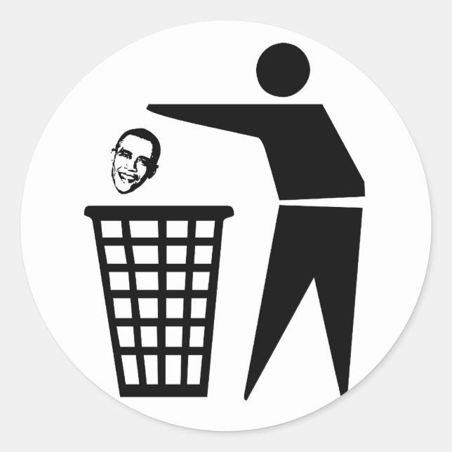 Dump Obama-Aufkleber Runder Aufkleber (Vorderseite)