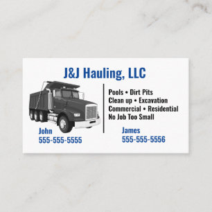 Dump Truck Business Card Visitenkarte
