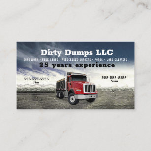 Dump Truck Business Card Visitenkarte