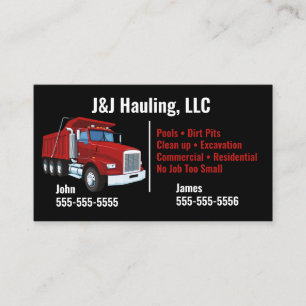 Dump Truck Business Card Visitenkarte
