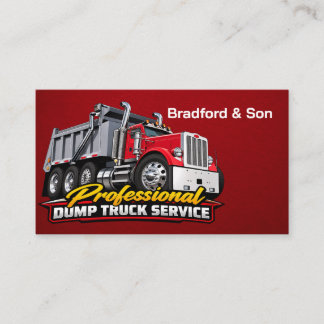 Dump Truck Company Trucking Service Business Card Visitenkarte