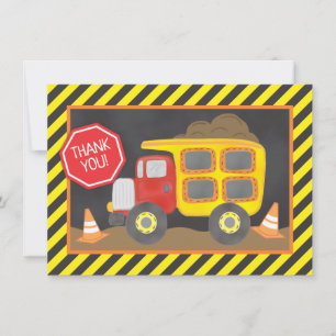 Dump Truck Construction Geburtstagsparty Danke