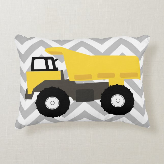 Dump Truck Construction Trucks Dekokissen (Vorderseite)