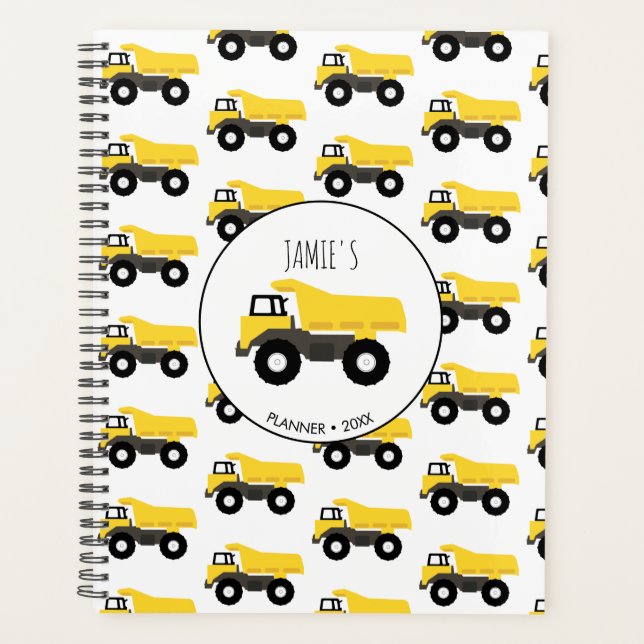 Dump Truck Construction Trucks Kids Planer (Vorderseite)