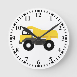 Dump Truck Construction Trucks Runde Wanduhr