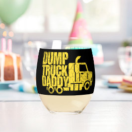 Dump Truck Daddy Weinglas Ohne Stiel
