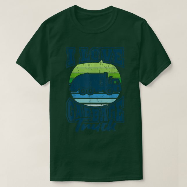 Dump Truck Driver Big Rig I Liebe Garbage Truck Tr T-Shirt (Design vorne)