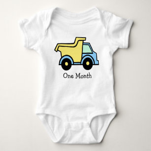 Dump Truck Erster Monat Baby Strampler