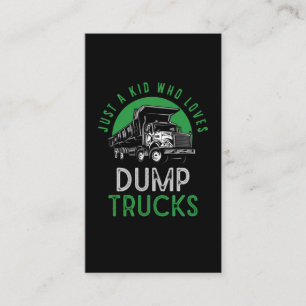 Dump Truck Kids Boys Recycle LKW Visitenkarte