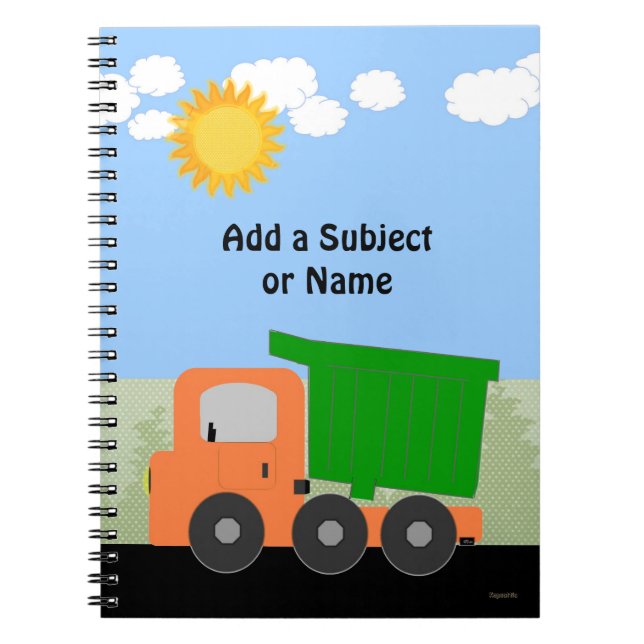 Dump Truck Notebook Notizblock (Vorderseite)