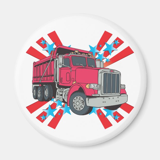 Dump Truck Stars Magnet (Vorne)