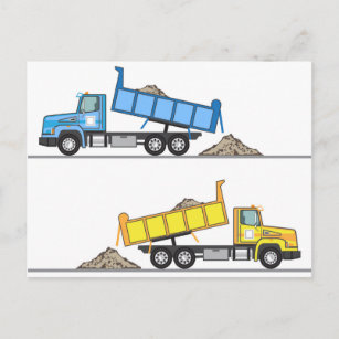 Dump Truck Vektor Postkarte