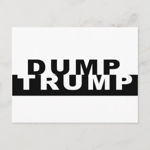 Dump Trump B&W Postkarte