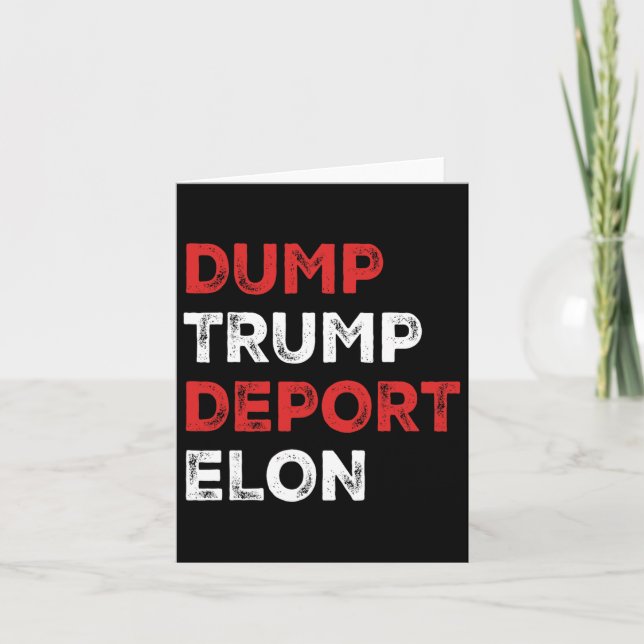 Dump Trump Deport Elon Karte (Vorderseite)