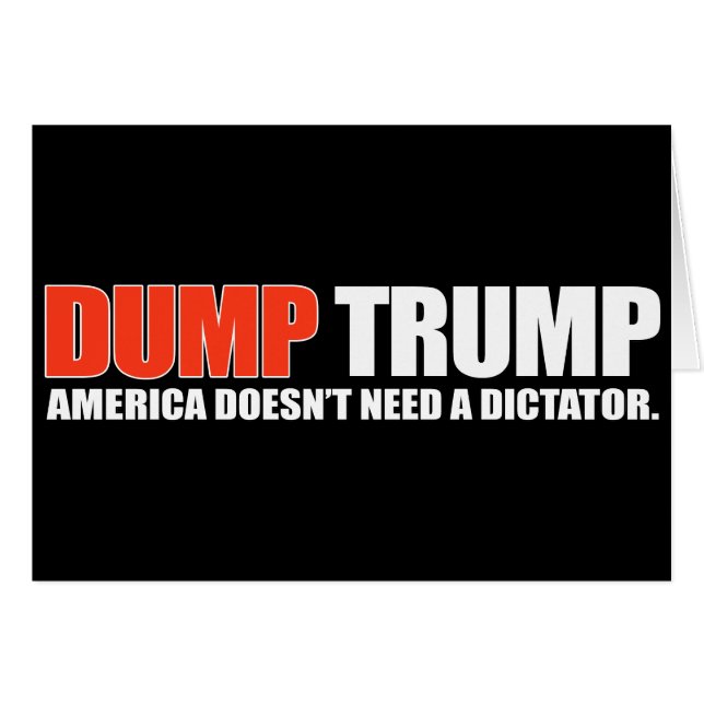 DUMP-TRUMPF - Amerika benötigt nicht einen (Vorderseite (Horizontal))