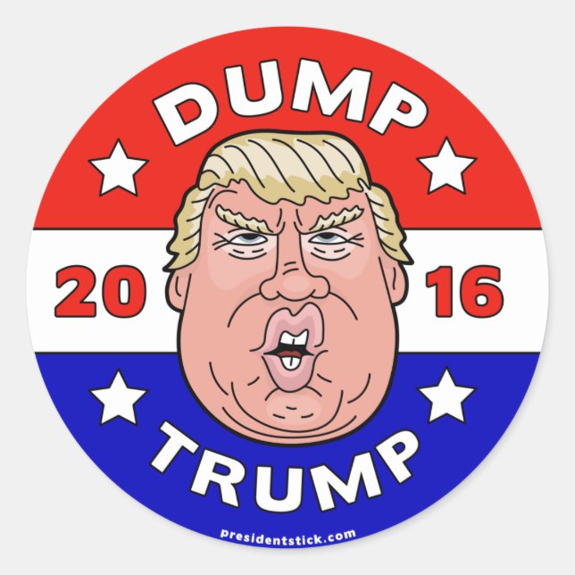 Dump-Trumpf, Anti-Donald Trumpf-Aufkleber 2016 Runder Aufkleber (Vorderseite)