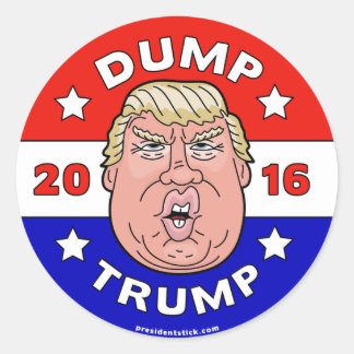 Dump-Trumpf, Anti-Donald Trumpf-Aufkleber 2016 Runder Aufkleber