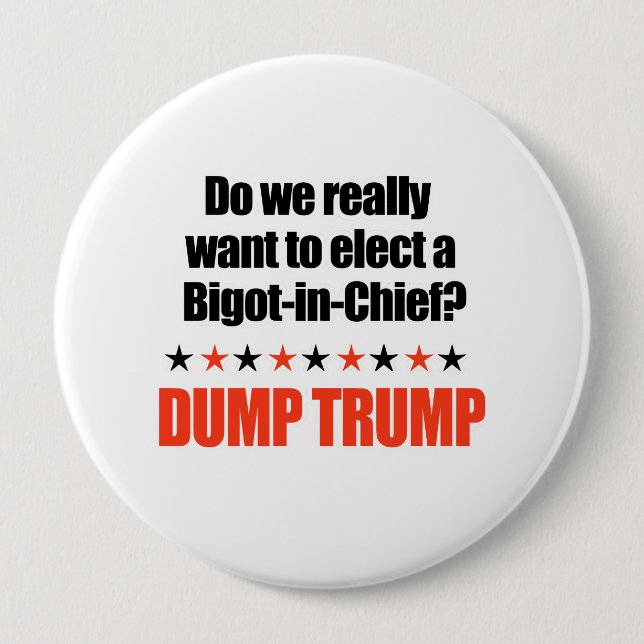 Dump-Trumpf - Frömmler-in-Leiter Button (Vorderseite)