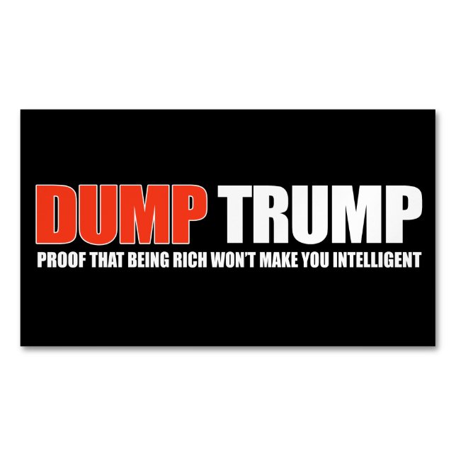 DUMP-TRUMPF - prüfen Sie, dass Sein reich Sie Magnetische Visitenkarte (Vorderseite)