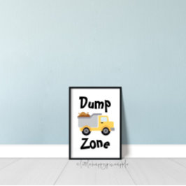 Dump Zone Dump Truck Kids Room Decke Poster