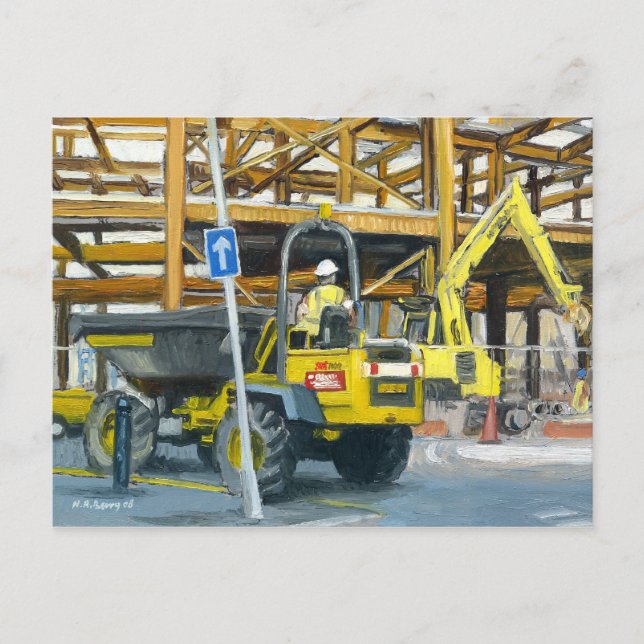 Dumper Truck, Cardiff, Wales, UK Postkarte (Vorderseite)
