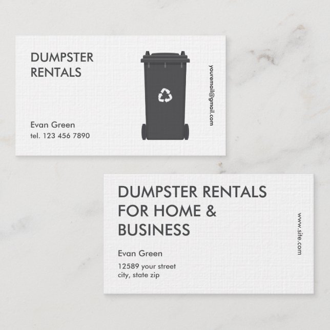 Dumping Visitenkarte (Vorne/Hinten)