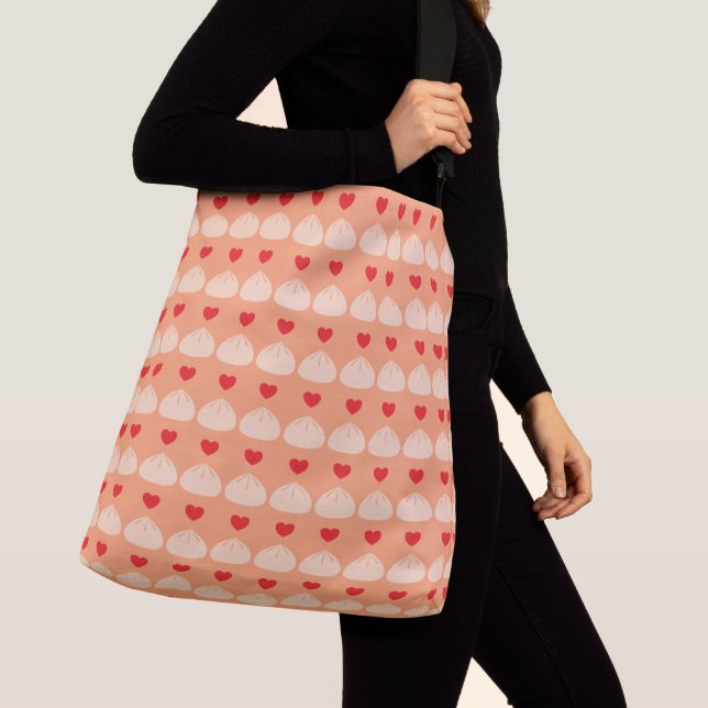 Dumpling Liebe Cantaloupe Crossbody Bag (2 Größen) Tragetaschen Mit Langen Trägern (Von Nahem)