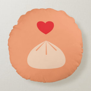 Dumpling Liebe Cantaloupe Rundkissen Rundes Kissen