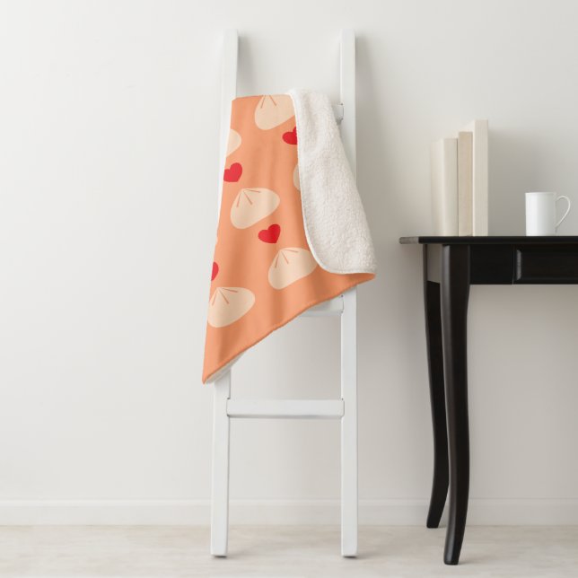 Dumpling Liebe Cantaloupe Small Sherpa Blanket Sherpadecke (Beispiel)