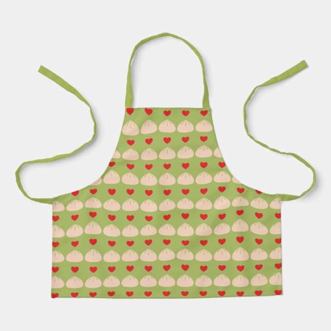 Dumpling Liebe Matcha Kleine Schürze (Vorderseite)