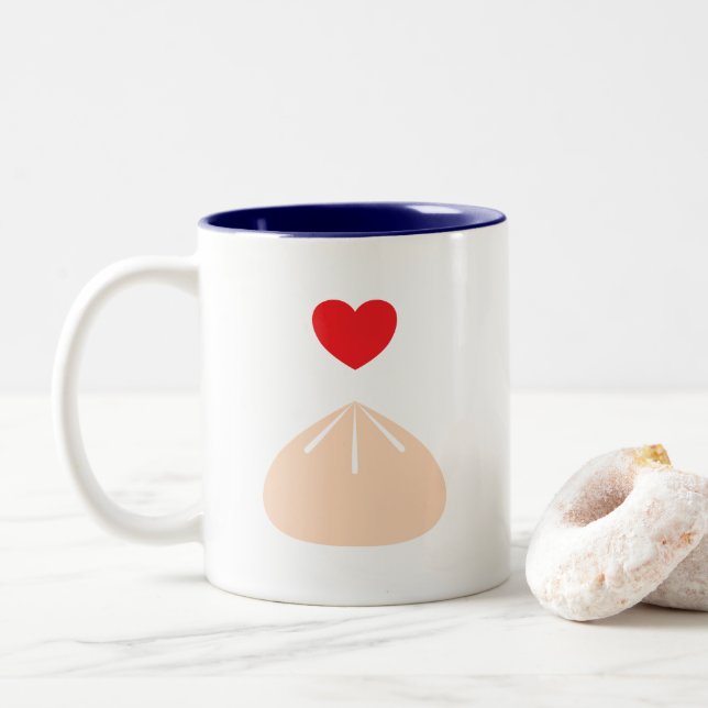 Dumpling Love Blue 11oz. Mug (Avec donut)