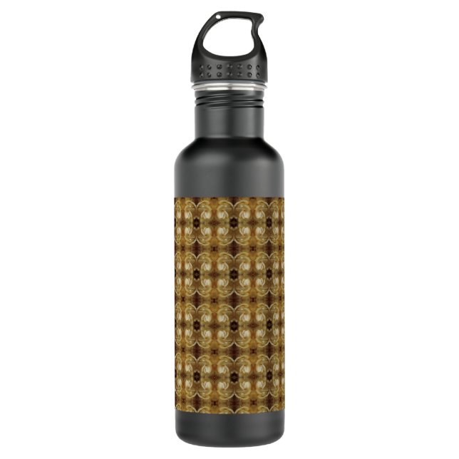 Dumpling Rose Ikat Fog Edelstahlflasche (Vorderseite)