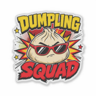 Dumpling Squad Retro-Comic-Pop-Art-Foodie-Dim-Sum Aufkleber