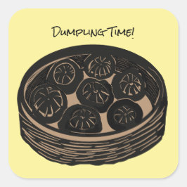 Dumpling Time Quadratischer Aufkleber