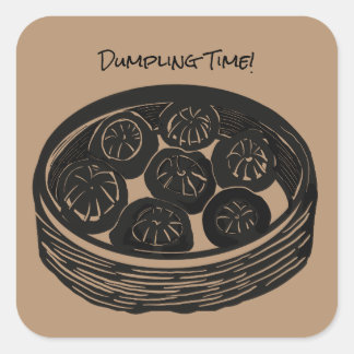 Dumpling-Zeit Quadratischer Aufkleber