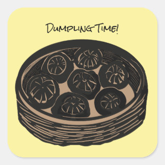 Dumpling-Zeit Quadratischer Aufkleber
