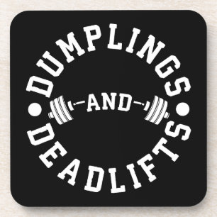 Dumplings and Deadlifts - Funny Workout Untersetzer
