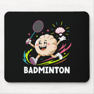Dumplings Play Badminton Chopstick Wrap Cuisine Sp Mousepad