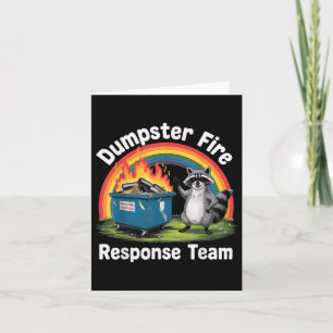 Dumpster Fire Rainbow Raccoon Funny Sarcastic Nove Karte