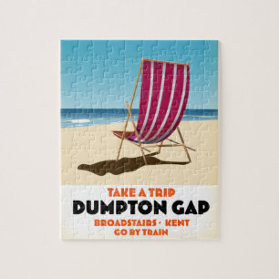 Dumpton Gap Broadstairs Kent Plakat am Meer