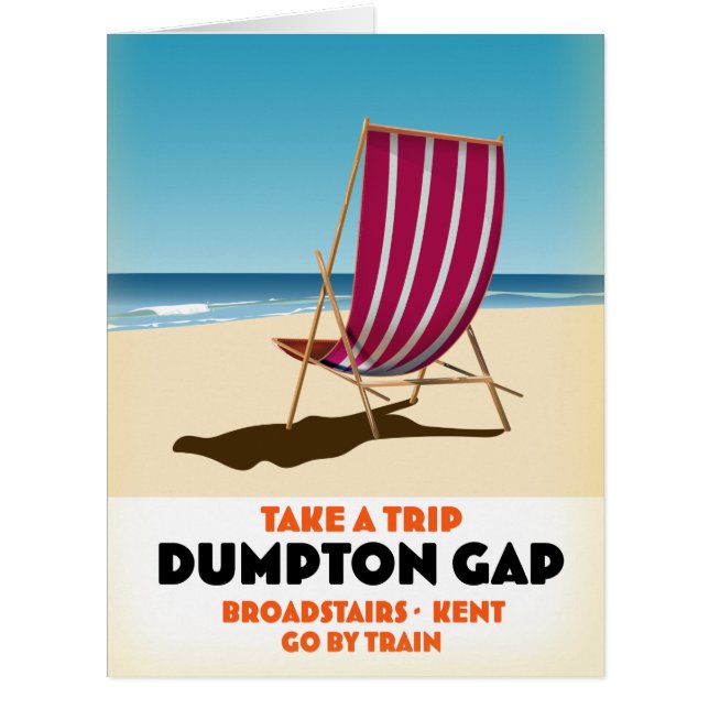 Dumpton Gap Broadstairs Kent Plakat am Meer (Vorderseite)
