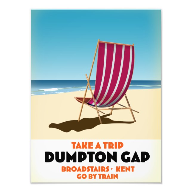 Dumpton Gap Broadstairs Kent Plakat am Meer Fotodruck (Vorne)