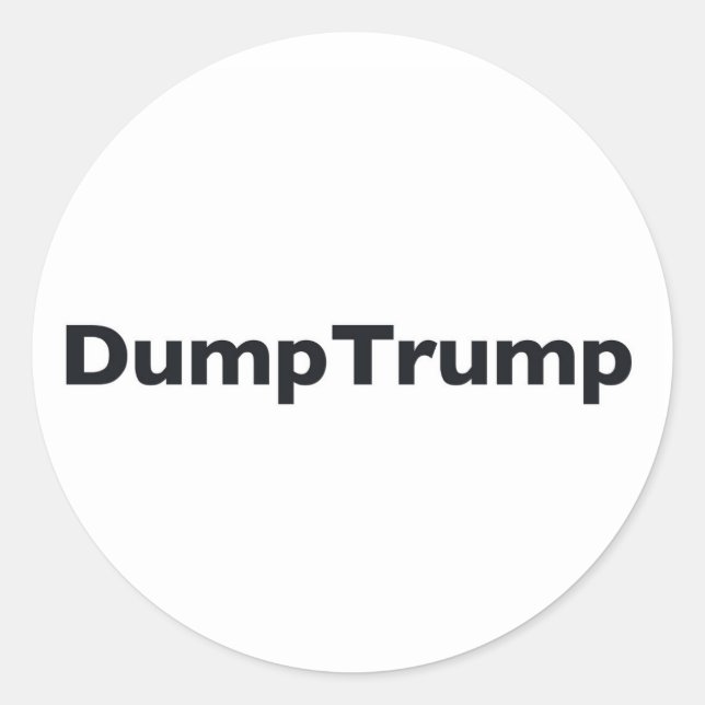 DumpTrump Runder Aufkleber (Vorderseite)