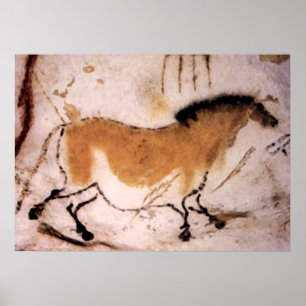 Dun Horse - Poster préhistorique de peintures rupe