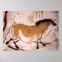 Dun Horse - prähistorische Höhlenmalerei Poster dr