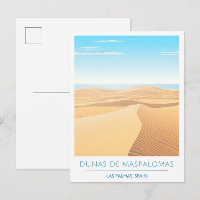 Dunas de Maspalomas Las Palmas Spanien Postkarte (Vorne/Hinten)