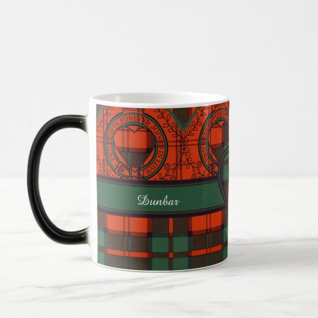 Dunbar Clan karierter schottischer Tartan Verwandlungstasse (Links)