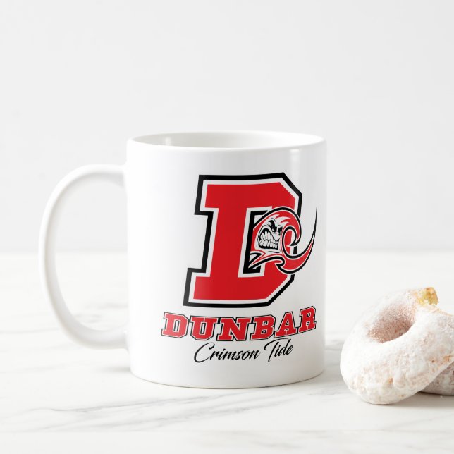 Dunbar hochrote Gezeiten-Tasse Kaffeetasse (Mit Donut)