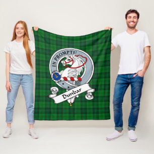 Dunbar Junting Clan Abzeichen Tartan Kariert Fleecedecke